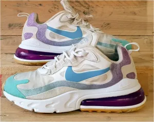 Nike Air Max 270 React Trainers UK4/US6.5/EU37.5 AT6174-102 Gradient Shift/White