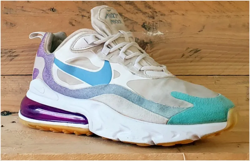 Nike Air Max 270 React Trainers UK4/US6.5/EU37.5 AT6174-102 Gradient Shift/White