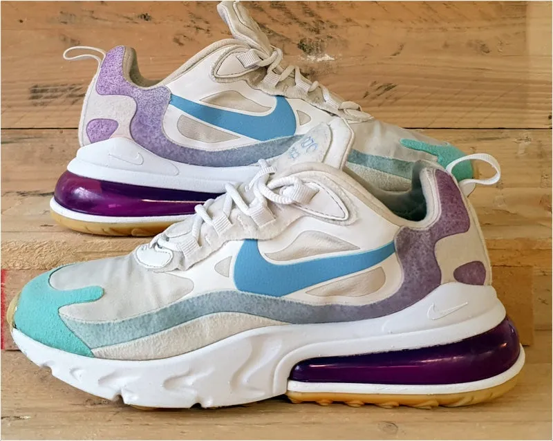 Nike Air Max 270 React Trainers UK4/US6.5/EU37.5 AT6174-102 Gradient Shift/White
