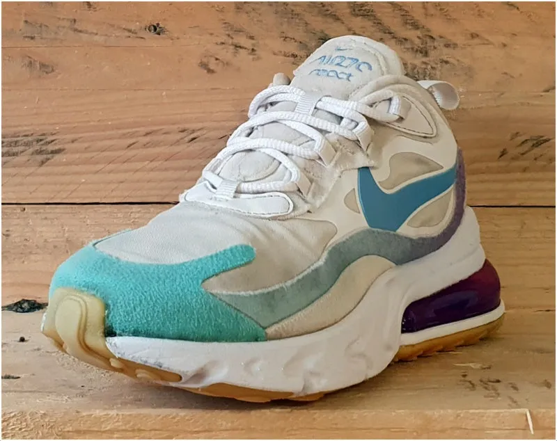 Nike Air Max 270 React Trainers UK4/US6.5/EU37.5 AT6174-102 Gradient Shift/White
