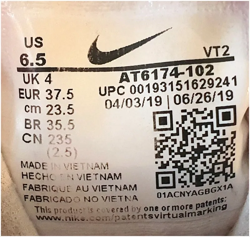 Nike Air Max 270 React Trainers UK4/US6.5/EU37.5 AT6174-102 Gradient Shift/White