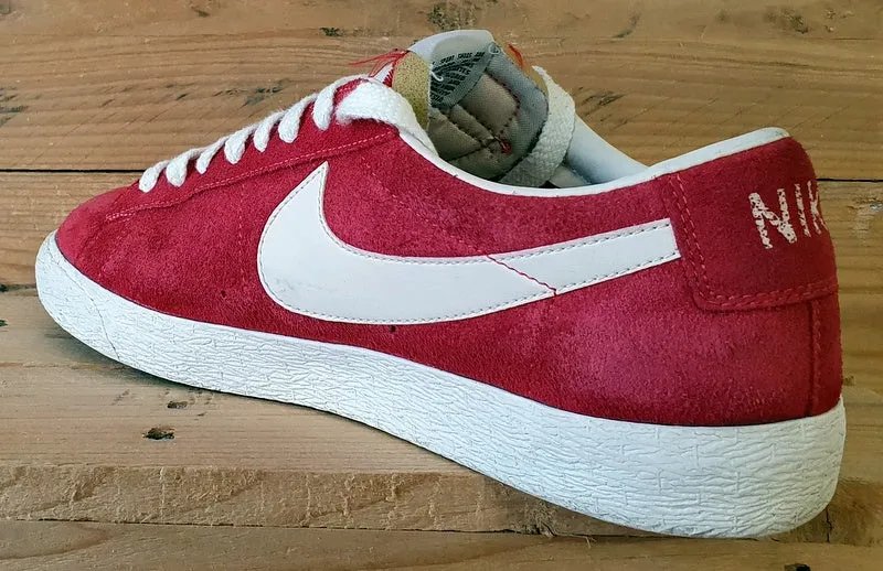 Nike Blazer Low PRM Leather Trainers UK10/US11/EU45 538402-602 Red/White