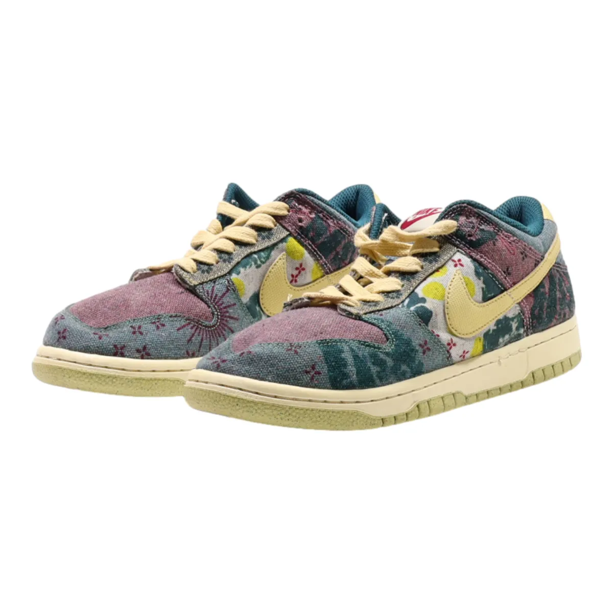 NIKE Dunk 2020 Sneaker Trainers Green Canvas Womens UK 5