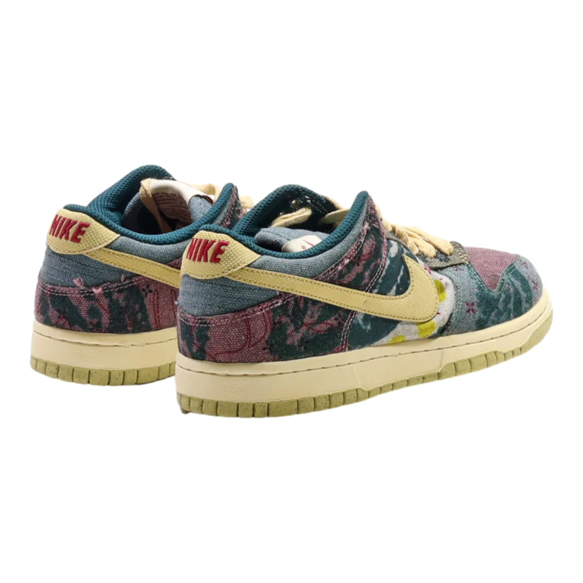 NIKE Dunk 2020 Sneaker Trainers Green Canvas Womens UK 5