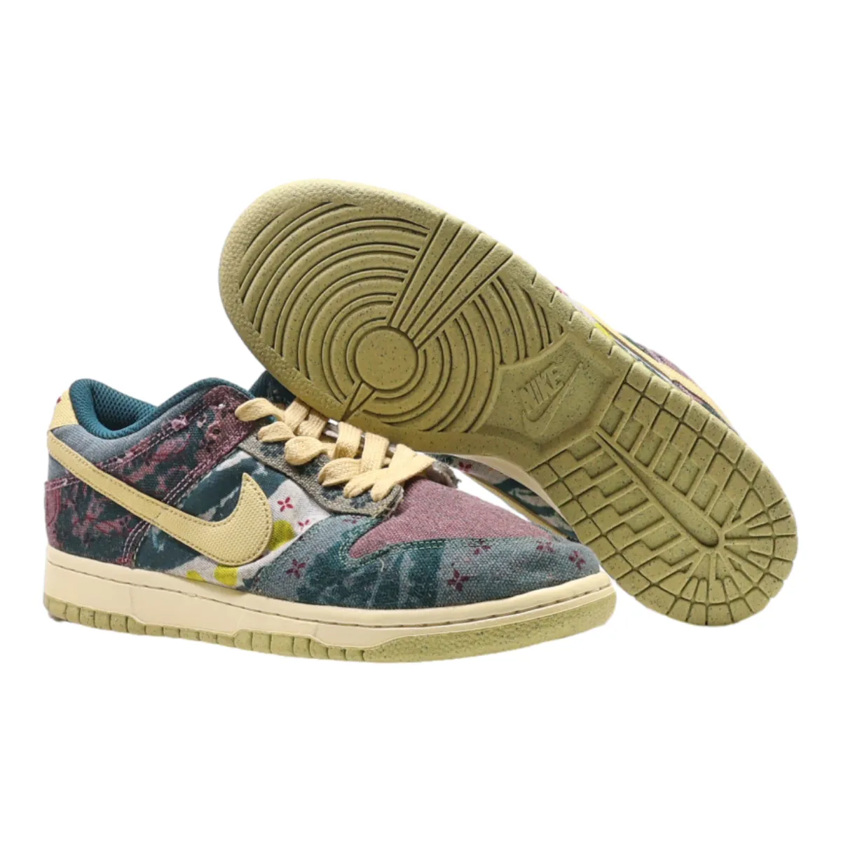 NIKE Dunk 2020 Sneaker Trainers Green Canvas Womens UK 5