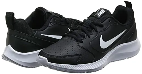 Nike Women's WMNS Todos Black/White Leather Running Shoes-4 UK (6 US) (BQ3201-001)