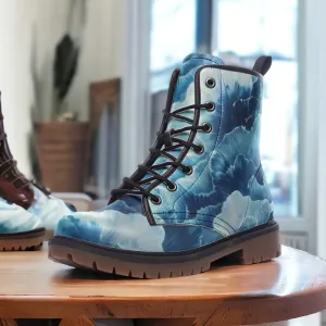 Ocean Breeze Tie-Dye Combat Boots (For Women & Men)