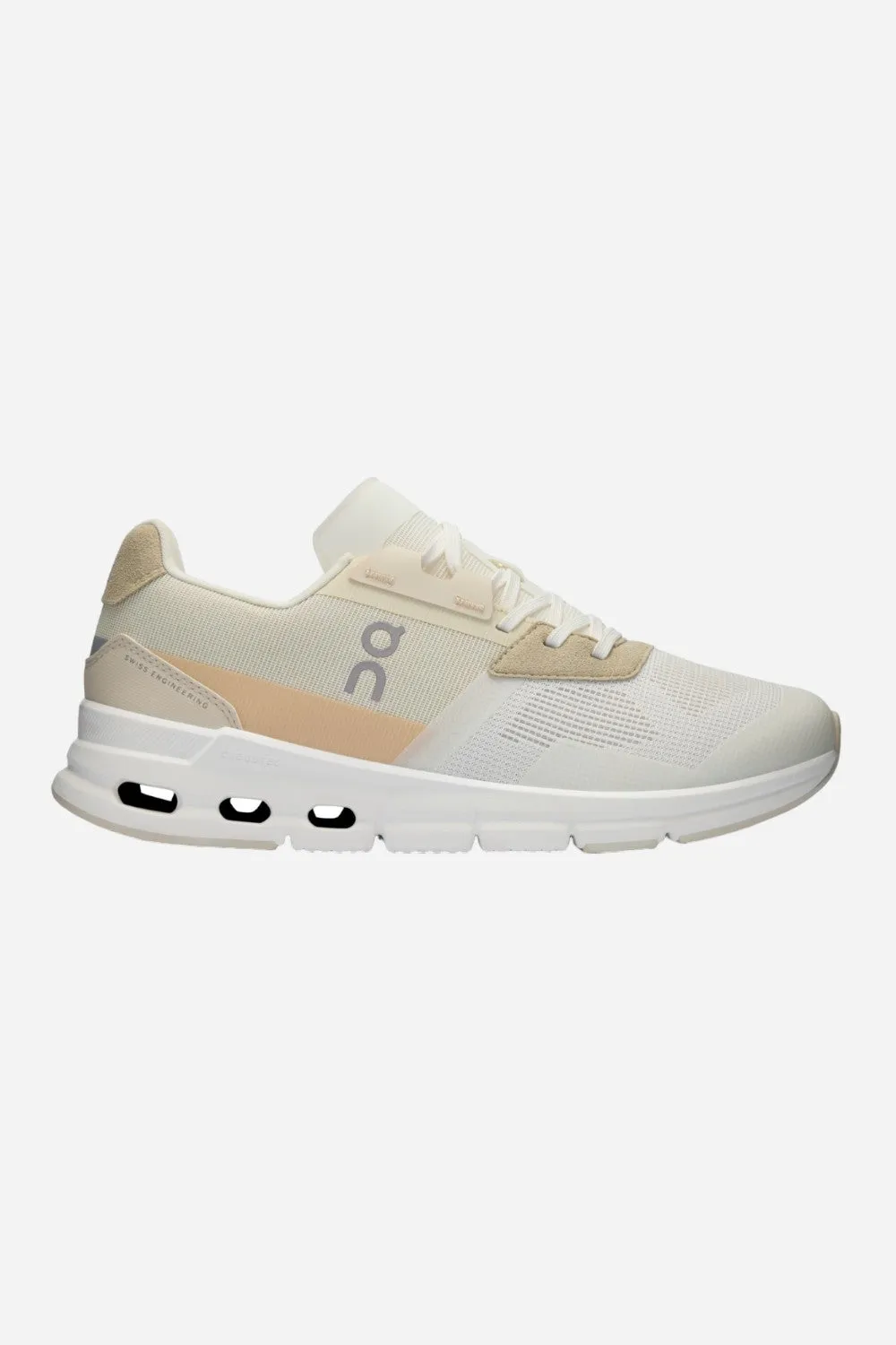 On Running Mens Cloudrift Sneakers in Ivory/Cream