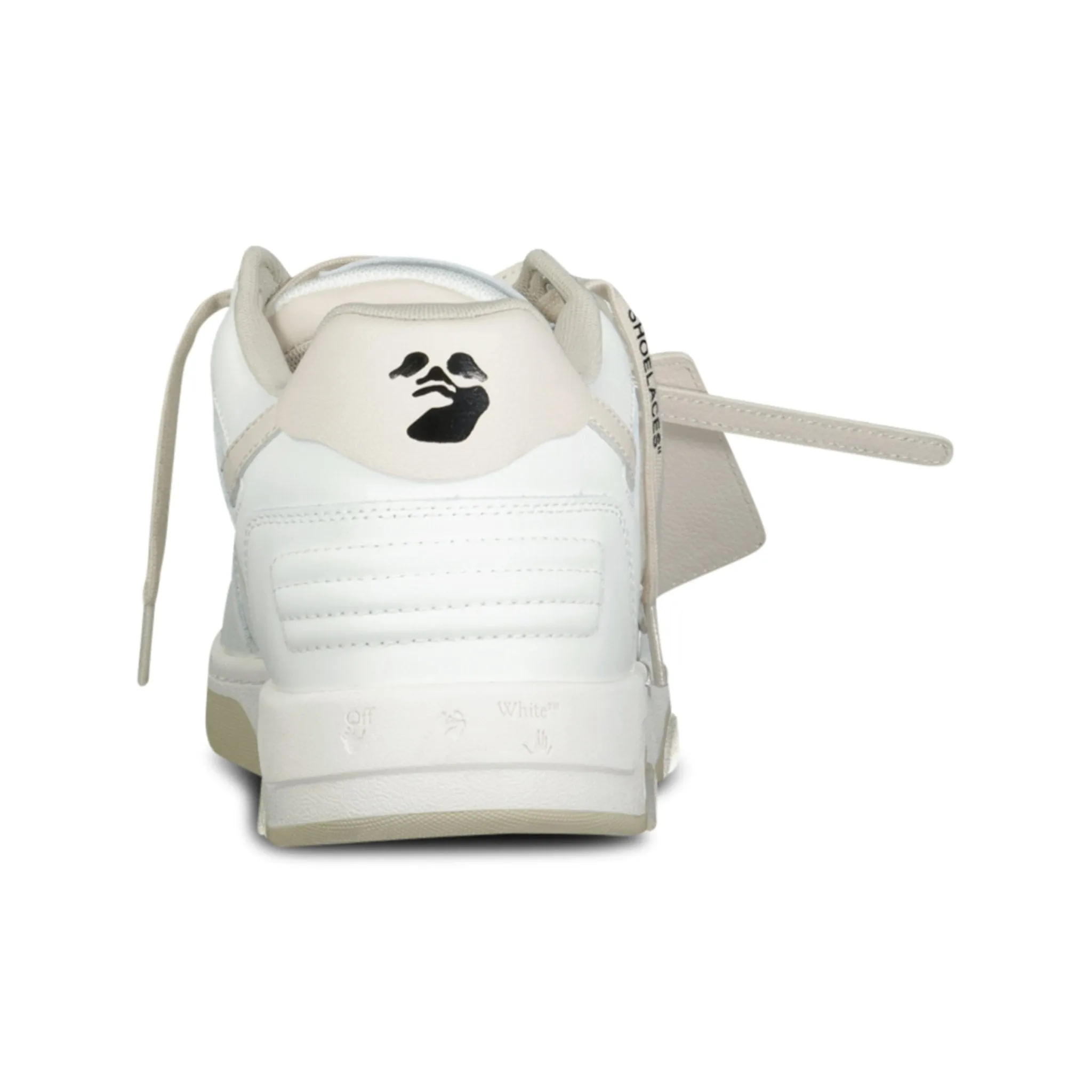 Out Of Office Calf Leather Trainer White & Beige