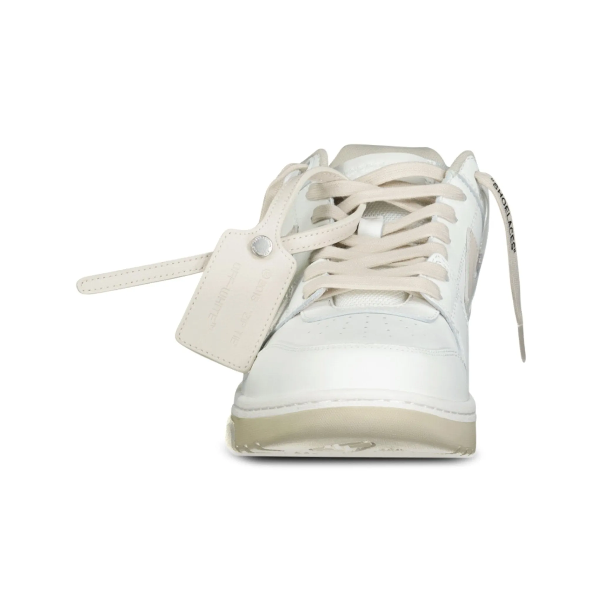 Out Of Office Calf Leather Trainer White & Beige