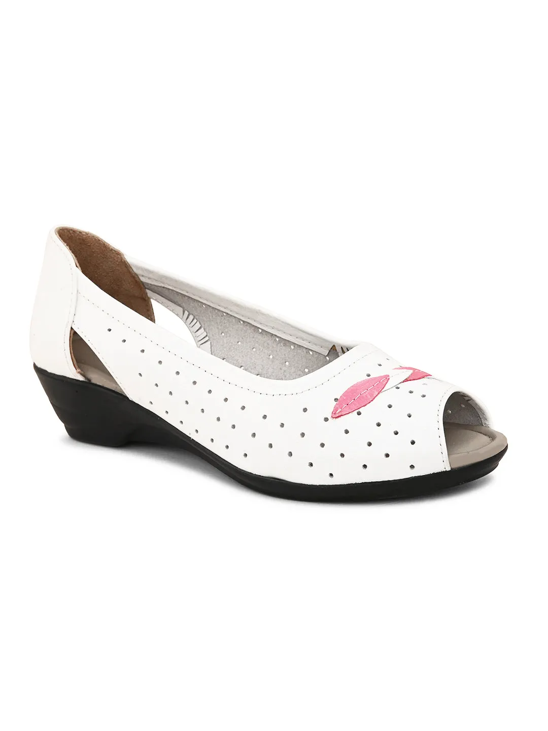 Pelle Albero Women's White Genuine Leather Casual Belly