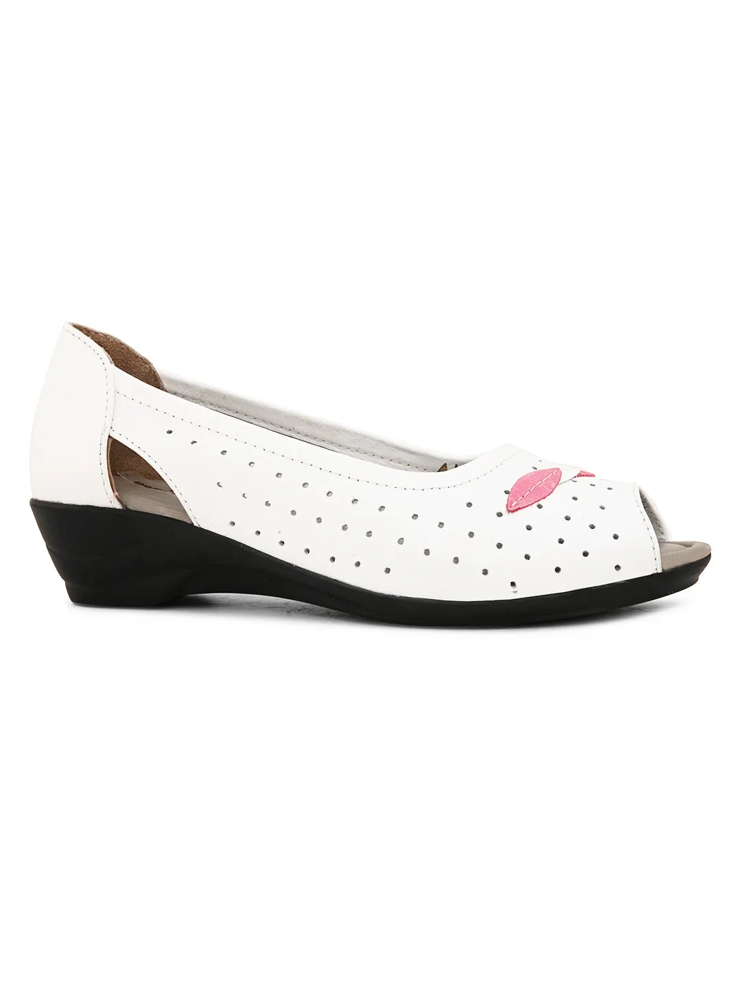 Pelle Albero Women's White Genuine Leather Casual Belly