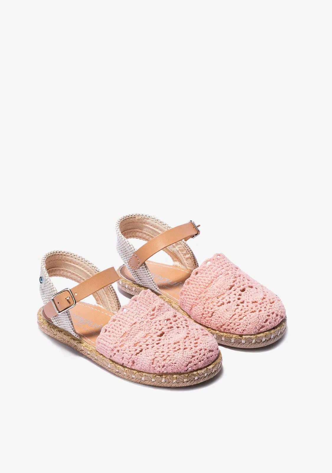 Pink Macrame Espadrilles