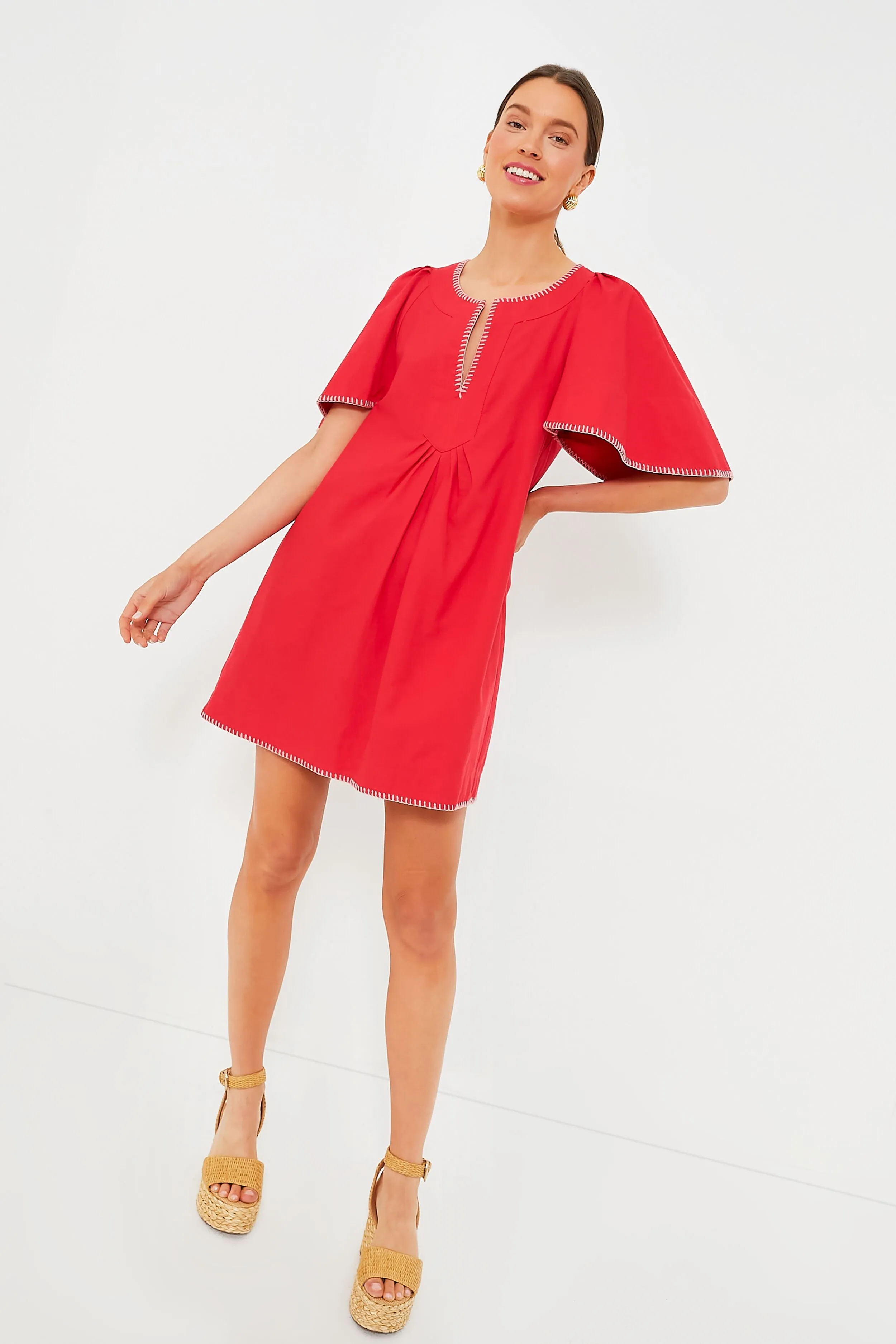 Poppy Stitch Finley Flutter Sleeve Dress