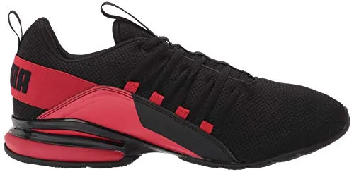 PUMA Mens Axelion Cross Trainer, PUMA Mens Black-High Risk Red, 10
