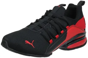 PUMA Mens Axelion Cross Trainer, PUMA Mens Black-High Risk Red, 10