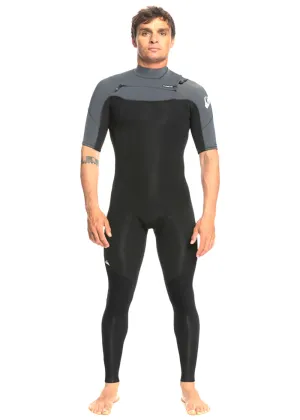 Quiksilver Mens Everyday Sessions 2mm Short Sleeve Chest Zip Steamer
