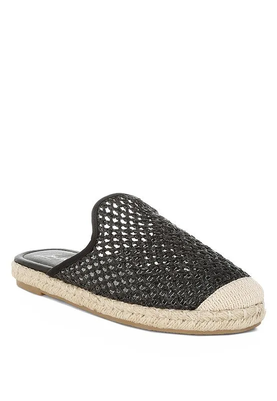Raffia Espadrilles Mules