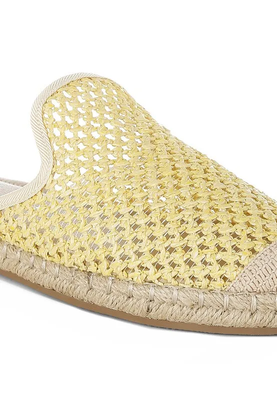 Raffia Espadrilles Mules