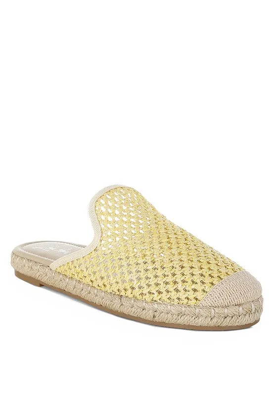 Raffia Espadrilles Mules