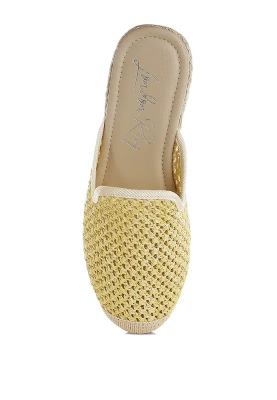 Raffia Espadrilles Mules