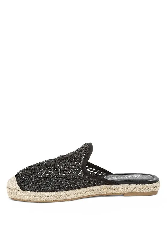Raffia Espadrilles Mules