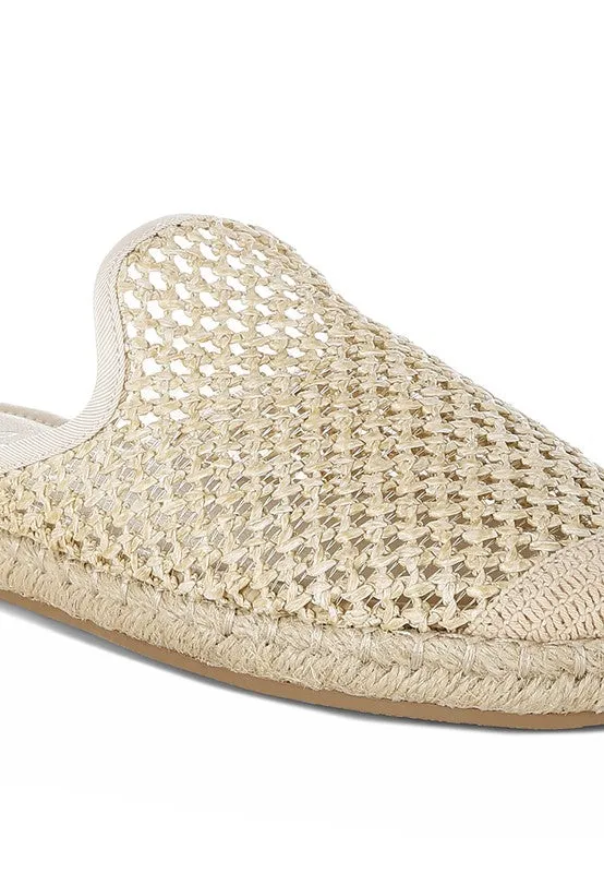 Raffia Espadrilles Mules