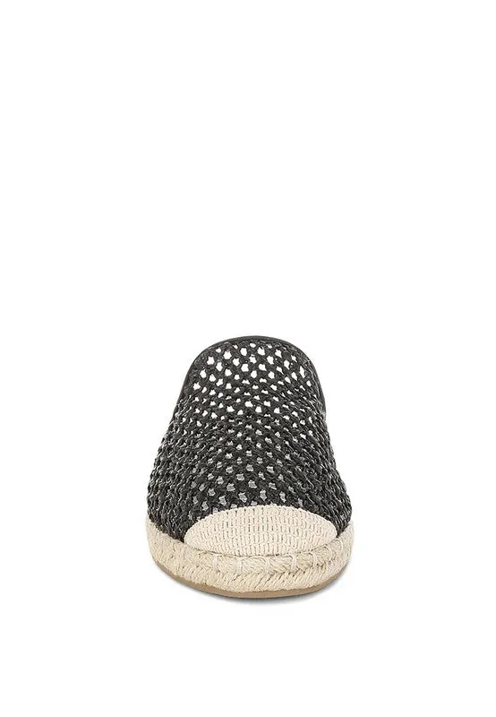 Raffia Espadrilles Mules