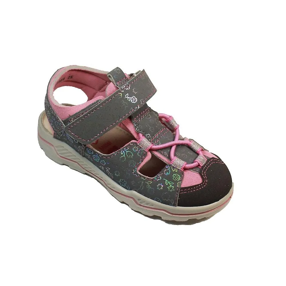 Ricosta Gery Water Safe Closed Toe Sandal Grey Pink