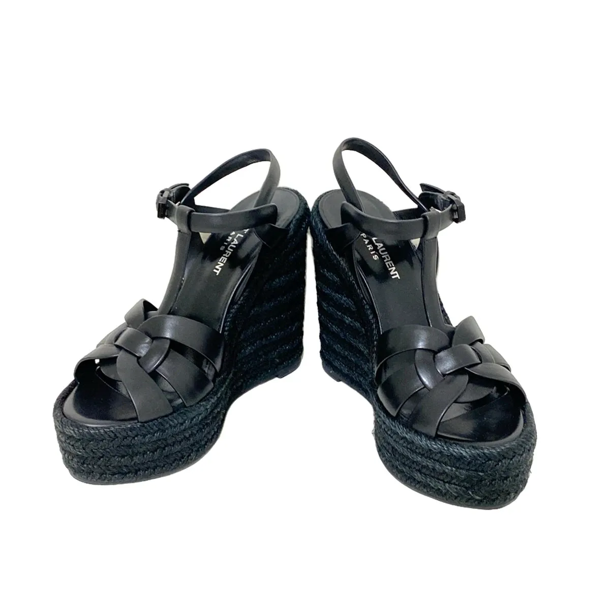 Saint Laurent Tribute Espadrilles black  wedge, 36,5