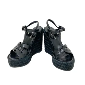 Saint Laurent Tribute Espadrilles black  wedge, 36,5