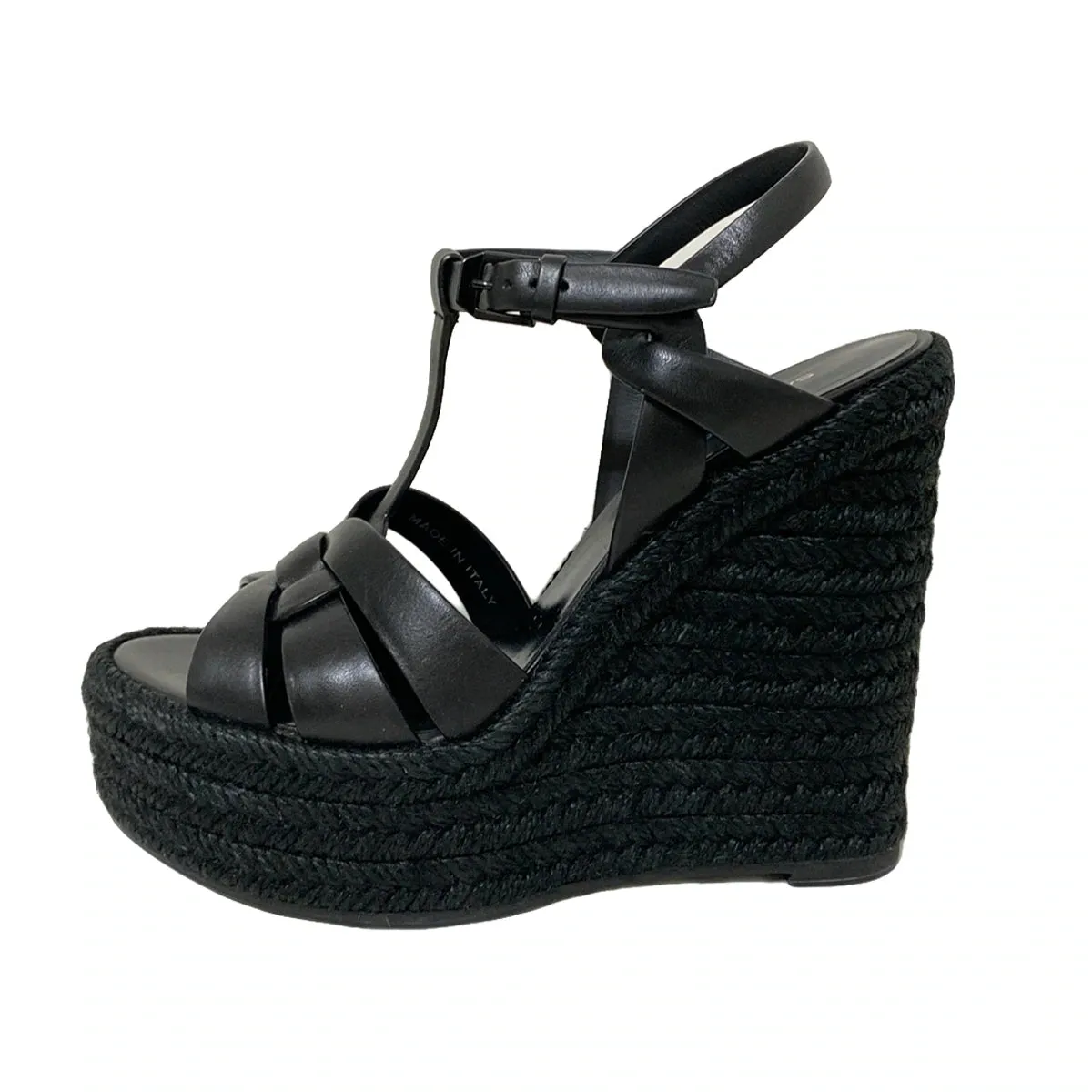 Saint Laurent Tribute Espadrilles black  wedge, 36,5