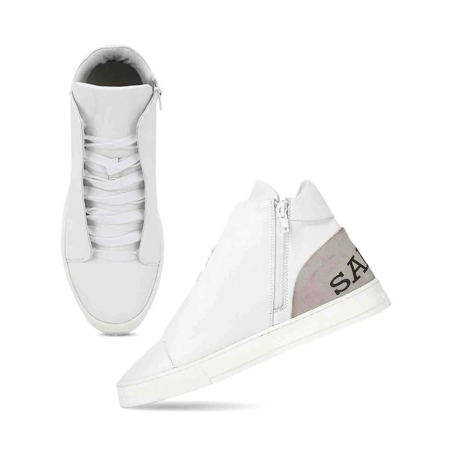 Saint Milo White Leather Handcrafted Sneakers