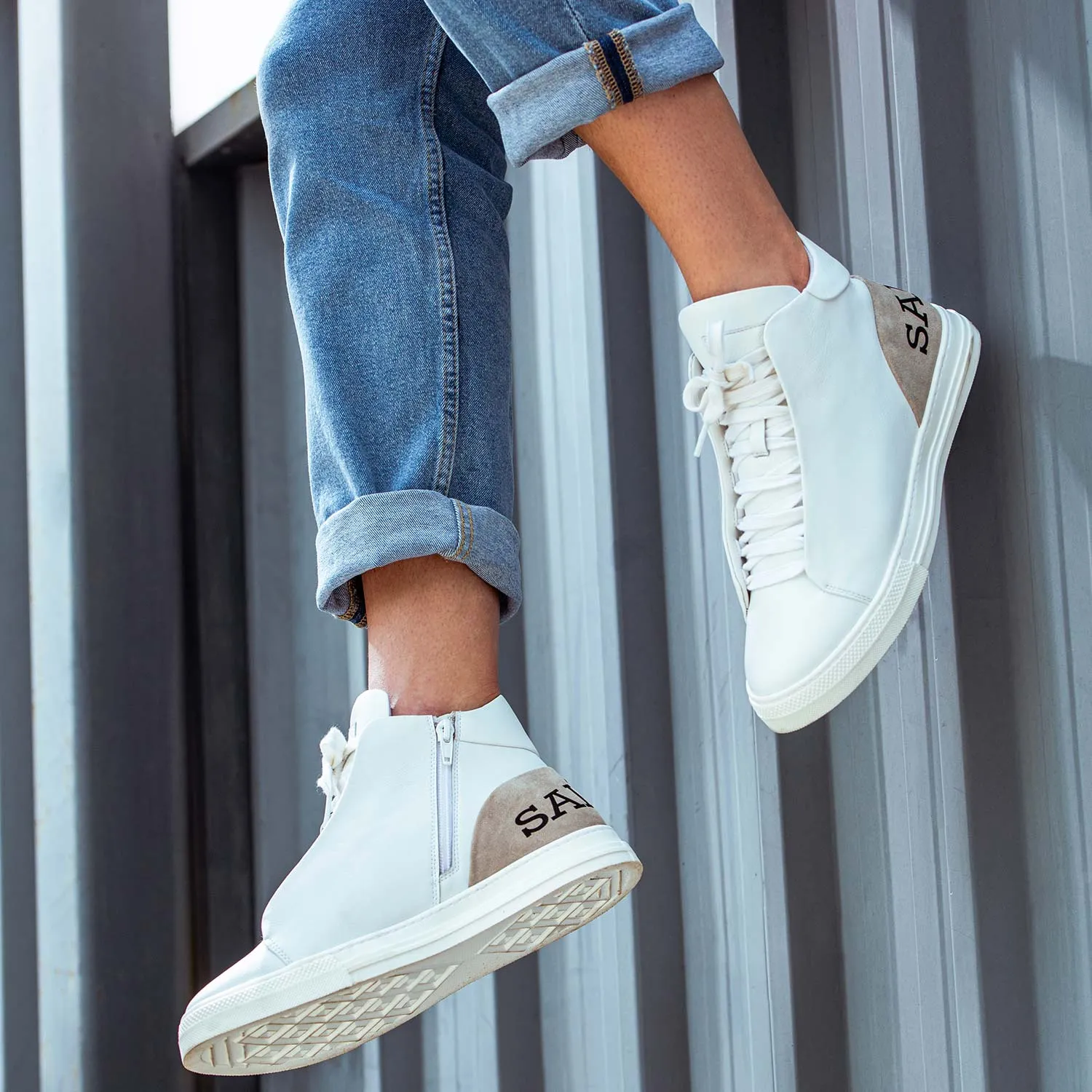 Saint Milo White Leather Handcrafted Sneakers