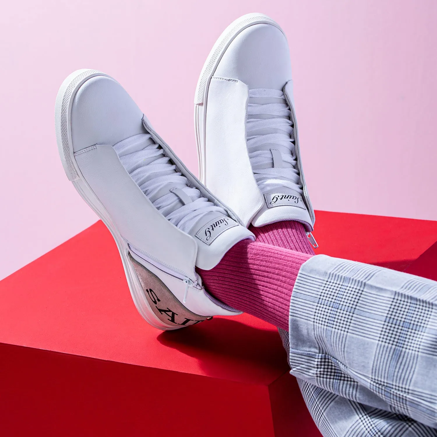 Saint Milo White Leather Handcrafted Sneakers