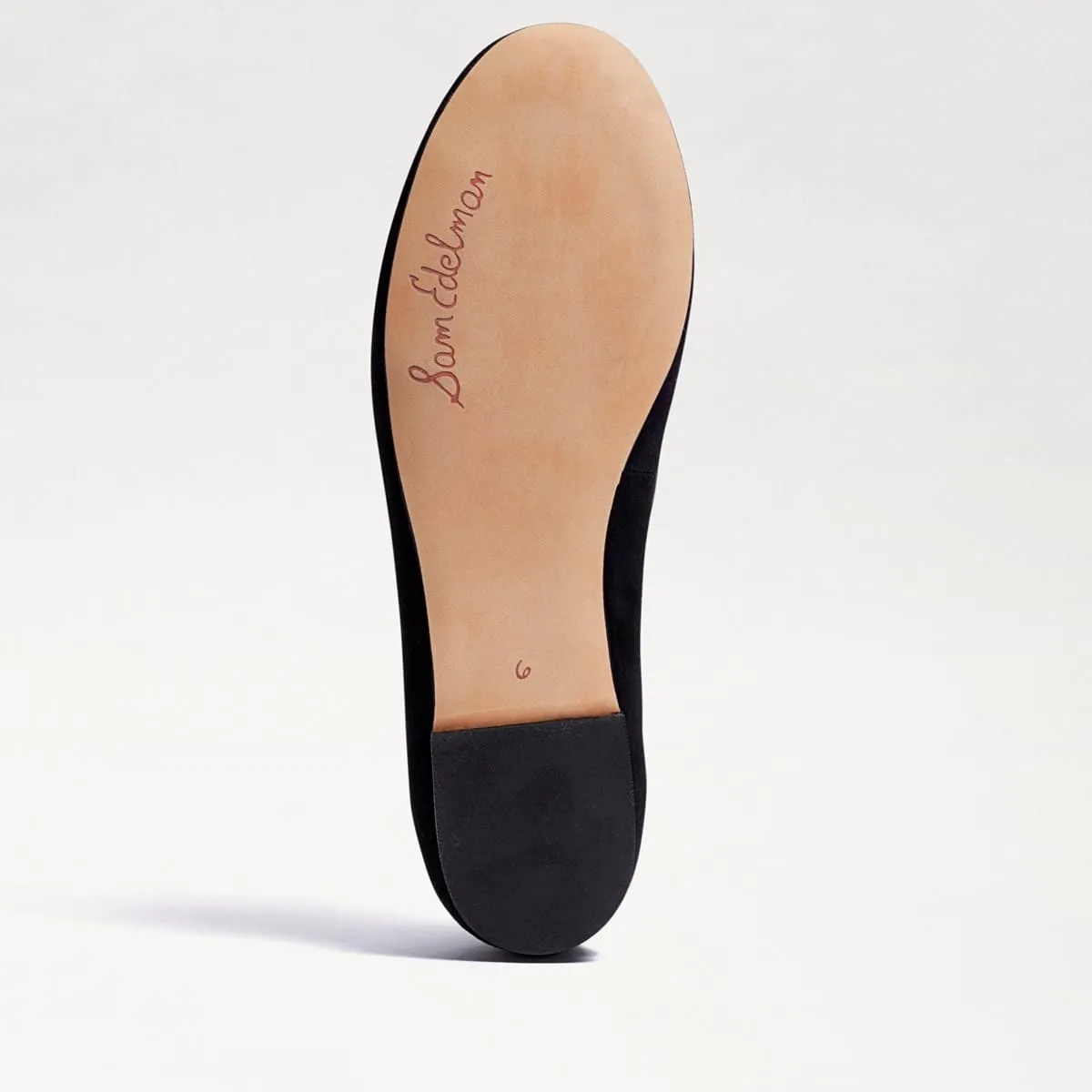 Sam Edelman Felicia Black Suede Slip On Rounded Closed Toe Flexible Ballet Flats
