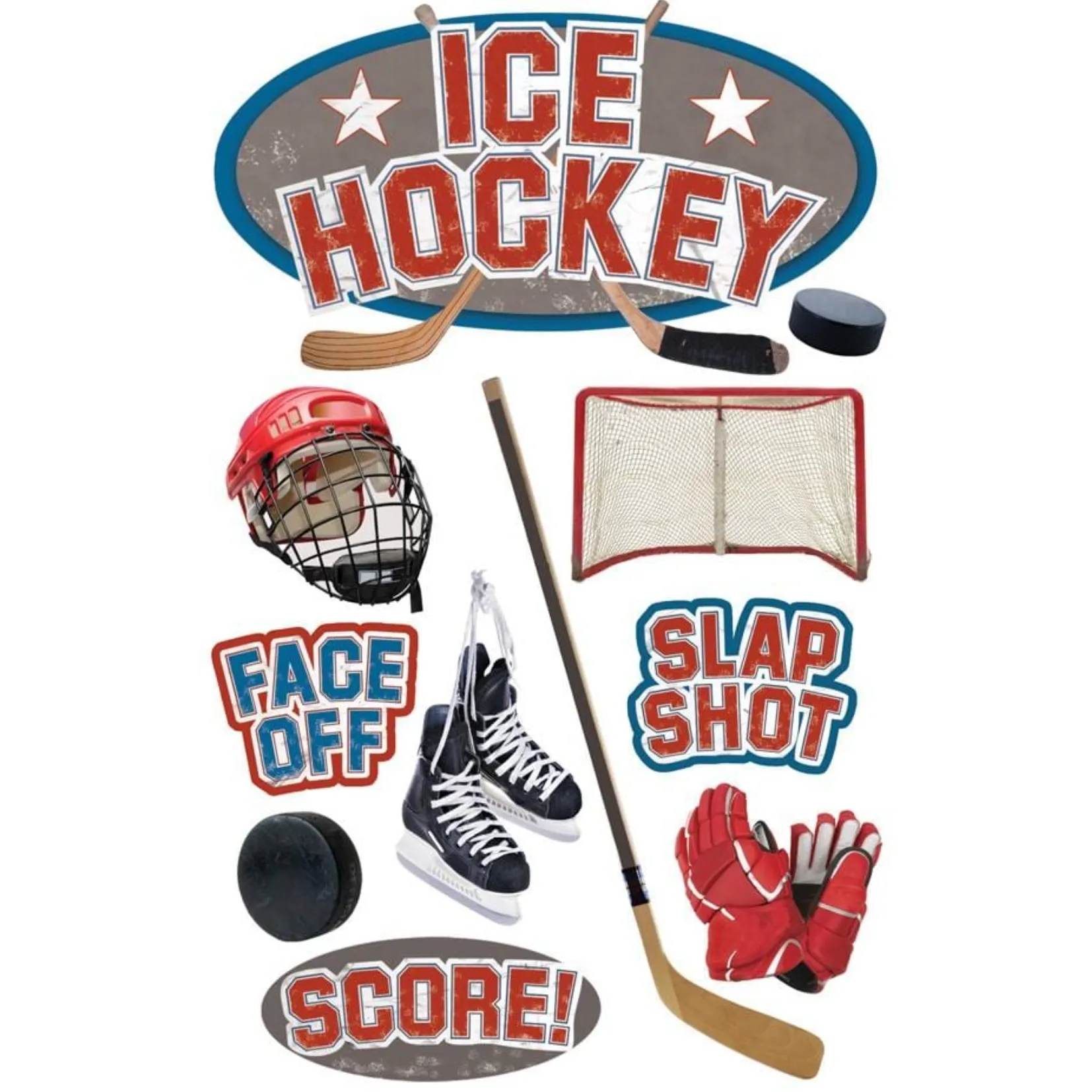 Scrapbook Stickers - 3D Ice Hockey