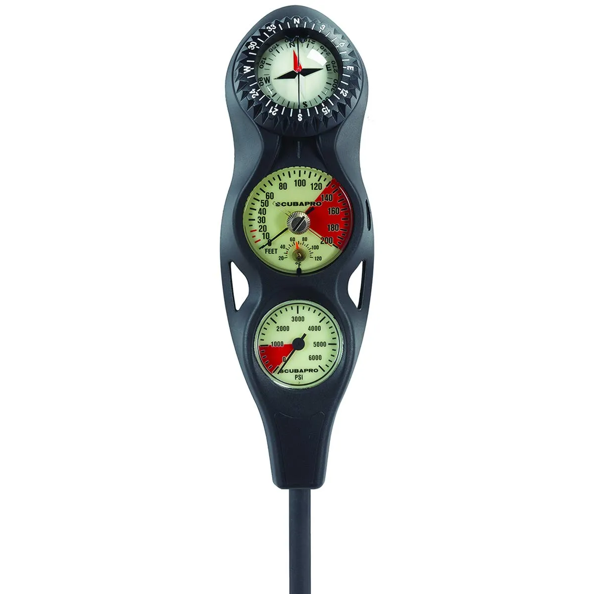 Scubapro 3-Gauge Inline Diving Console with FS-1.5 Compass