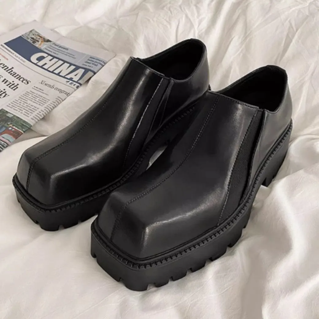 Simple normalized design knotted leather sneaker boots  HL3047