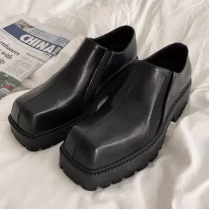 Simple normalized design knotted leather sneaker boots  HL3047