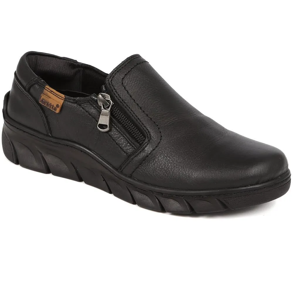 Slip-On Leather Shoes - HAK40007 / 325 877
