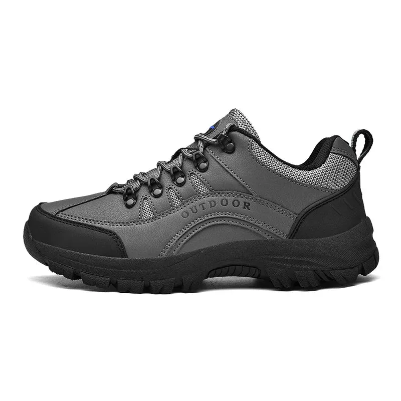 Sohiwoo  Hiking Shoes Non-slip Lace Men Sneakers Wear Resistant Trekking Sneakers For Men Low-Top  Waterproof Casual Shoe Man Outdoor