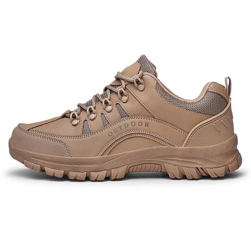 Sohiwoo  Hiking Shoes Non-slip Lace Men Sneakers Wear Resistant Trekking Sneakers For Men Low-Top  Waterproof Casual Shoe Man Outdoor