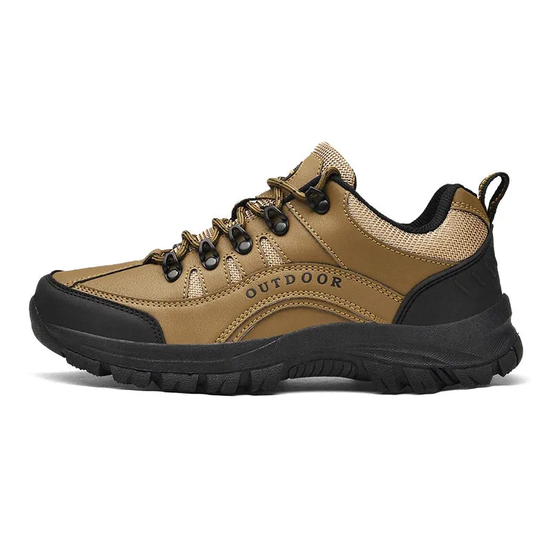 Sohiwoo  Hiking Shoes Non-slip Lace Men Sneakers Wear Resistant Trekking Sneakers For Men Low-Top  Waterproof Casual Shoe Man Outdoor