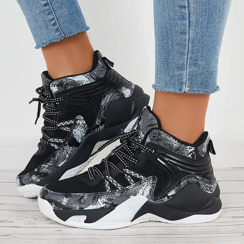 Sohiwoo  Women Basketball Running Sneakers Colorful Sports Shoes
