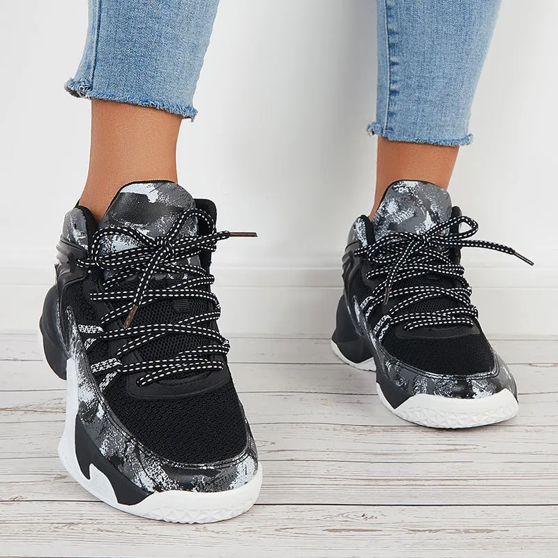 Sohiwoo  Women Basketball Running Sneakers Colorful Sports Shoes