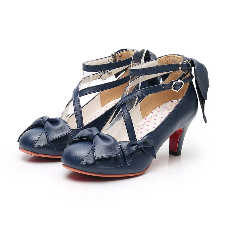 Sosic~Wind Tide Rumors~Cross-Strap Sweet Lolita Handmade Shoes