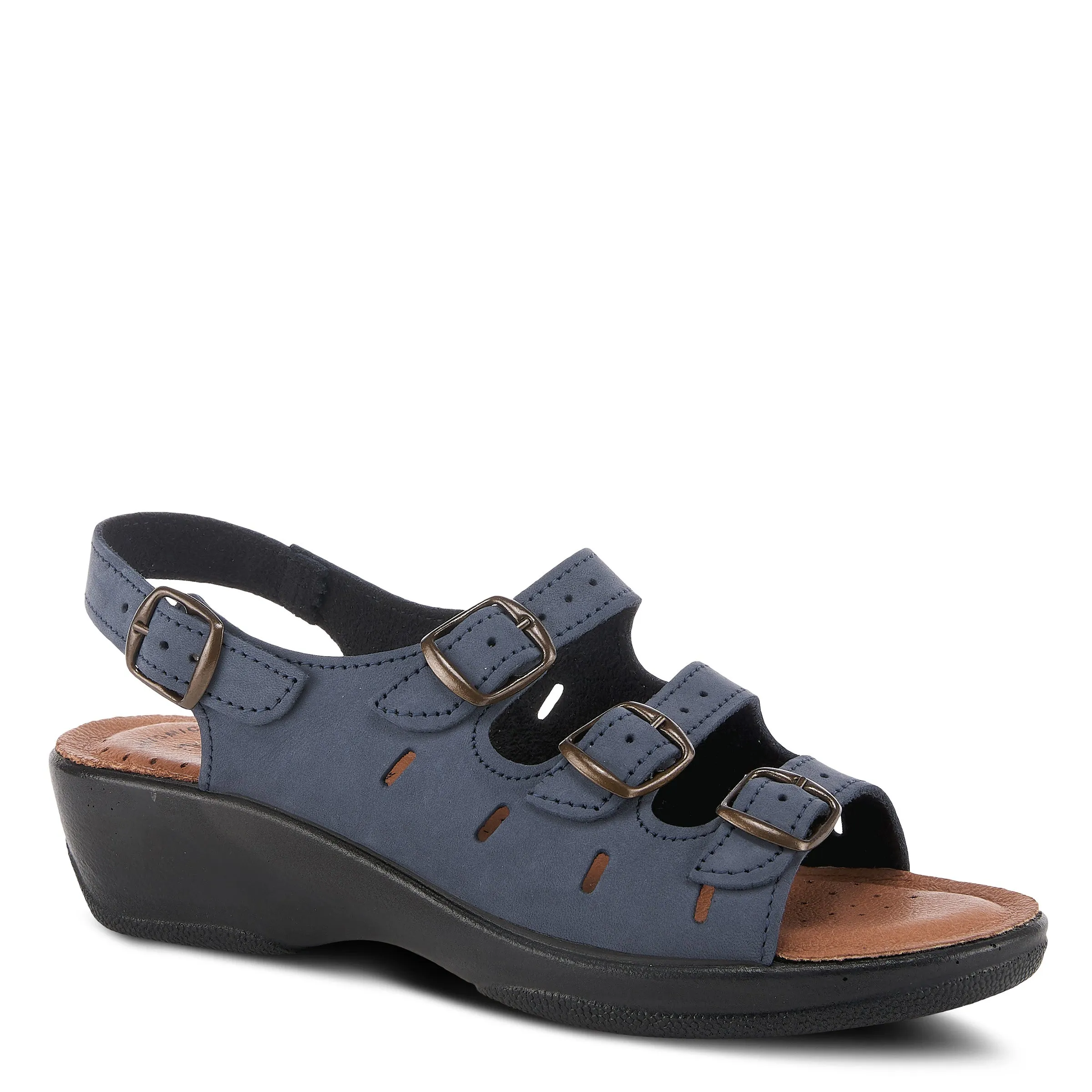 Spring Step Shoes  Flexus Willa Sandal Women’s Soft Nubuck Leather 1.5" Heel