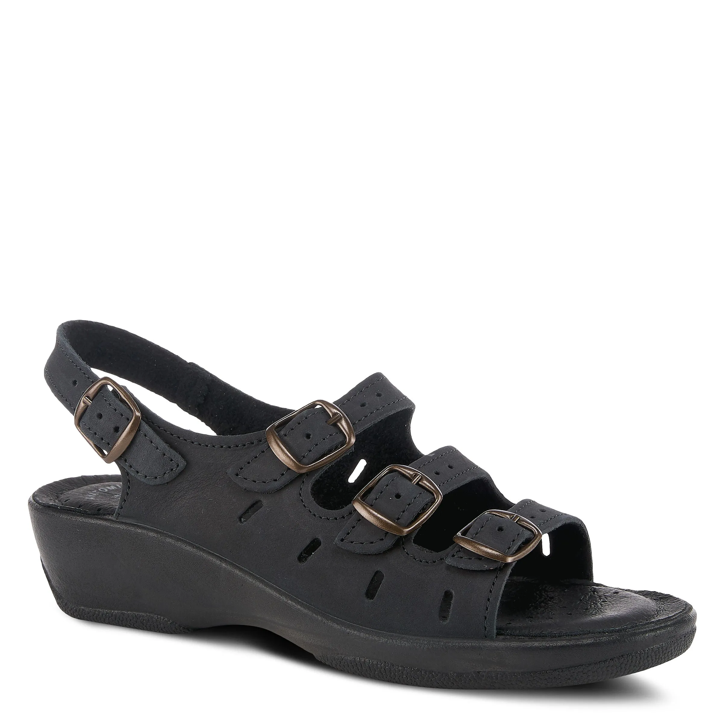 Spring Step Shoes  Flexus Willa Sandal Women’s Soft Nubuck Leather 1.5" Heel