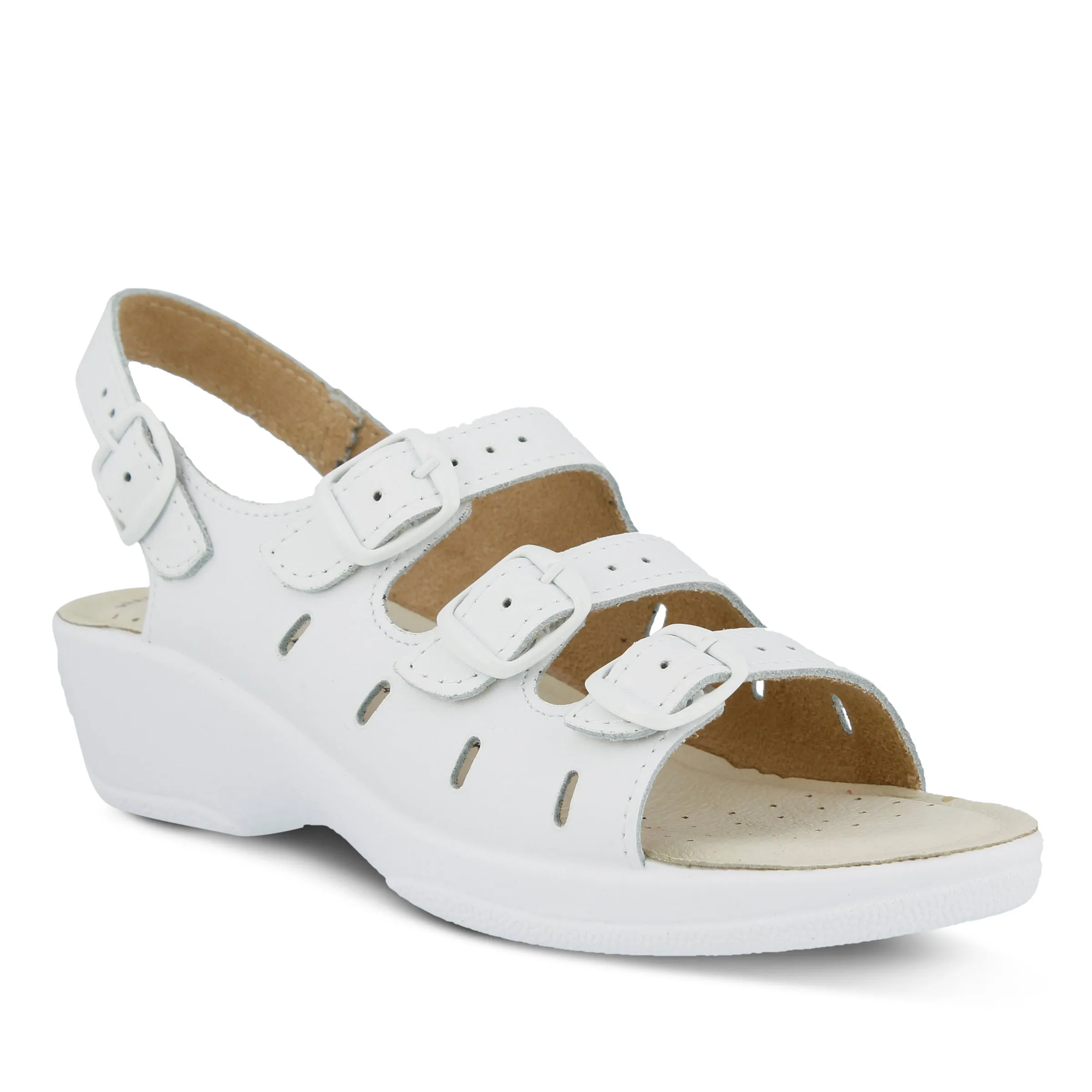 Spring Step Shoes  Flexus Willa Sandal Women’s Soft Nubuck Leather 1.5" Heel